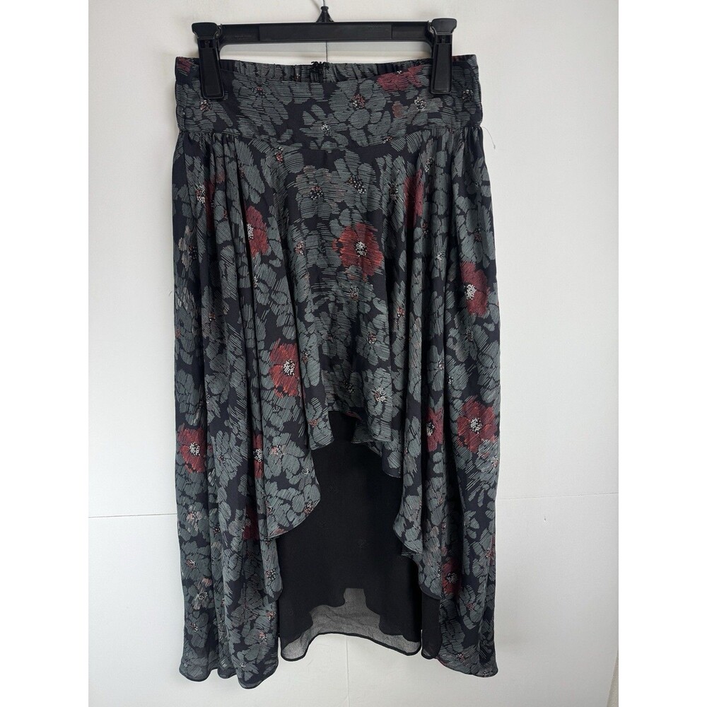 Gryphon New York 100% Silk Floral High Low Layered Skirt Size: Large  $390